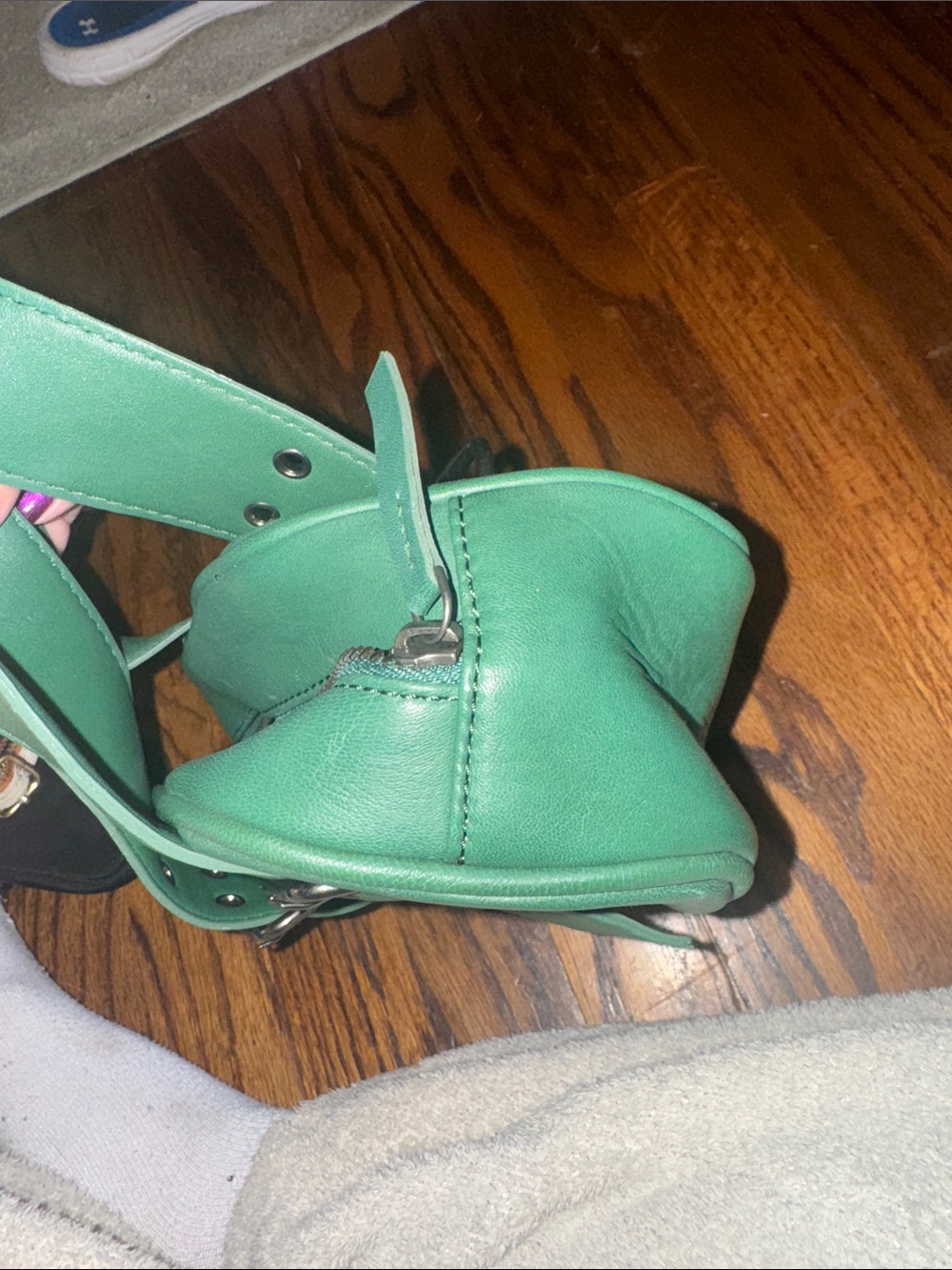 Free people Green Leather Belt-Detail Shoulder Bag - Picture 3 of 3